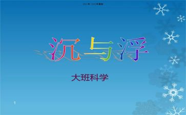 沉与浮活动教案推荐8篇