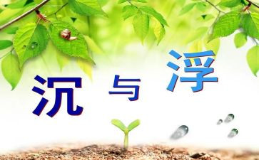 沉与浮教案及反思参考7篇