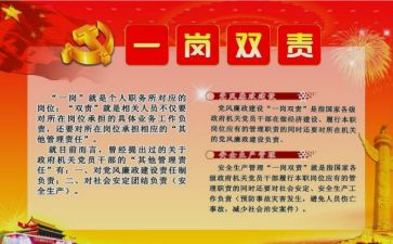 一岗双责总结报告5篇