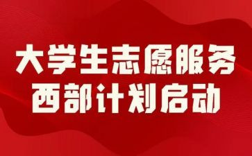 西部计划志愿者工作计划5篇
